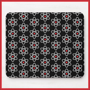 Science Lover Black and Red Atom Mousepad