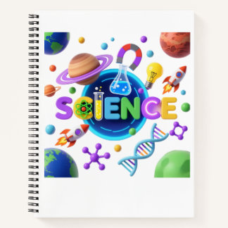 Science Lover Educational Typography Notebook