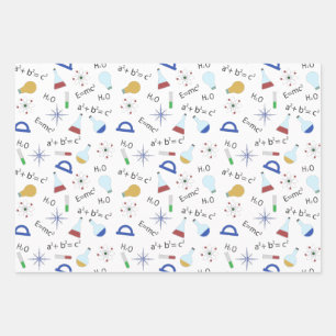 Science lover wrapping paper sheet