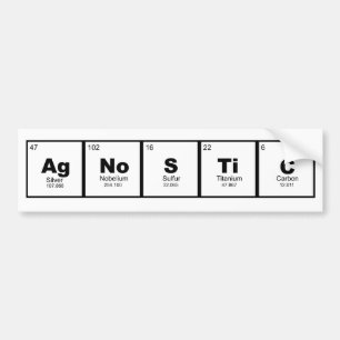 Science lovers agnostic perodic table of elements bumper sticker
