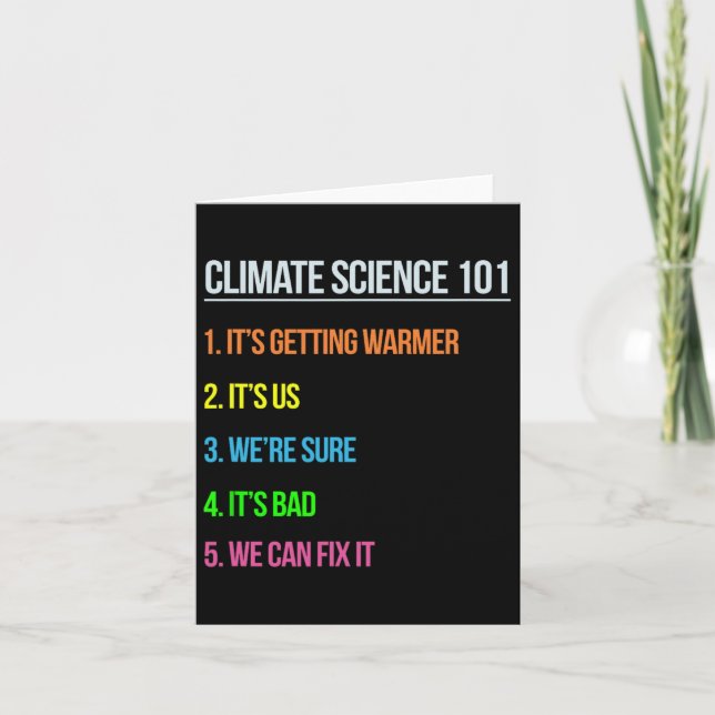 Science March Earth Day Climate Change Scientists  Card (Front)