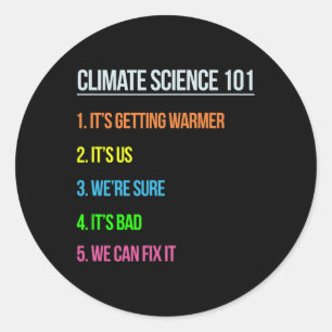 Science March Earth Day Climate Change Scientists Classic Round Sticker