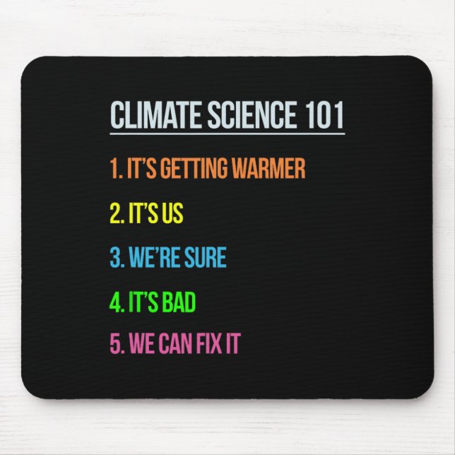 Science March Earth Day Climate Change Scientists  Mouse Mat (Front)