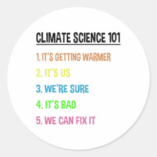 Science March – Earth Day Gift For Climate Change Classic Round Sticker