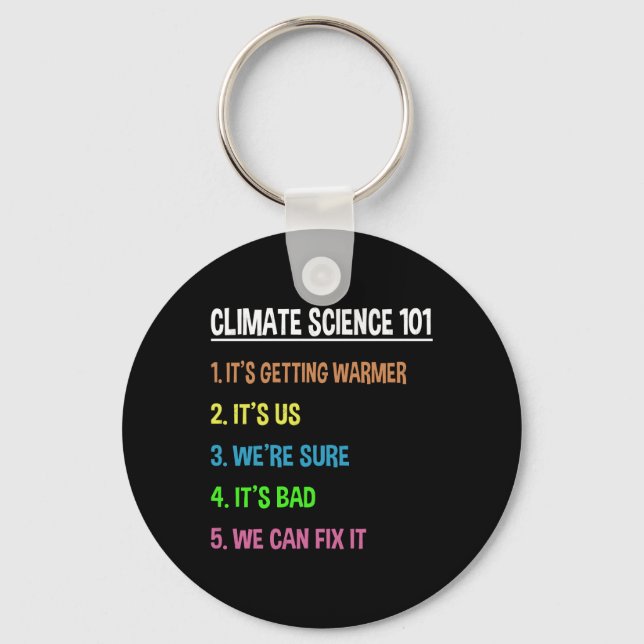 Science March – Earth Day Gift For Climate Change Key Ring (Front)