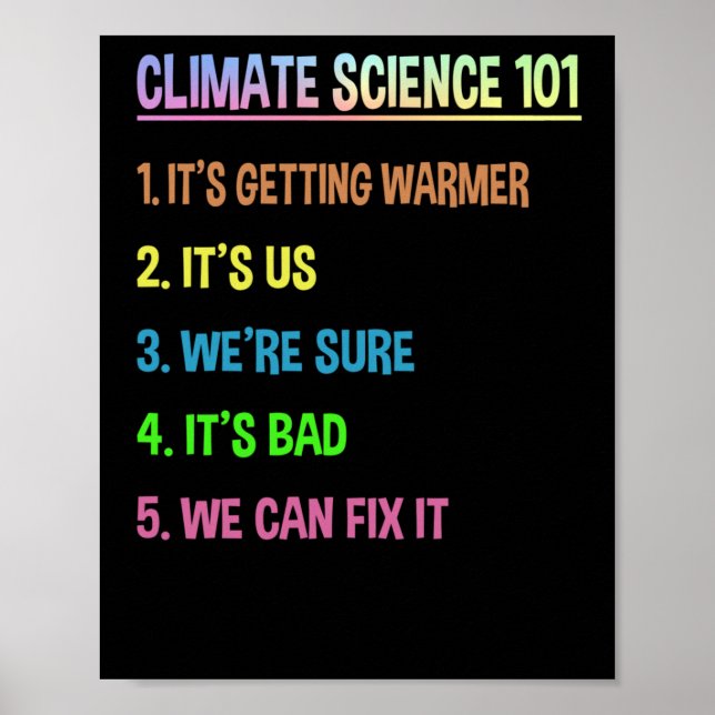 Science March – Earth Day Gift For Climate Change Poster (Front)