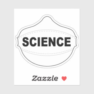 Science mask vinyl sticker