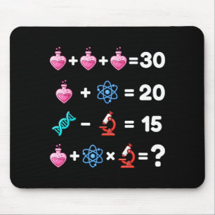 Science Math Riddle Valentine Chemistry Biology Lo Mouse Mat