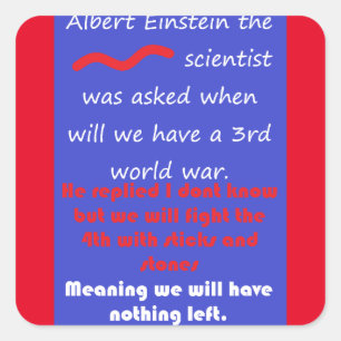 SCIENCE MATHS EDUCATION WORDS POEMS SQUARE STICKER