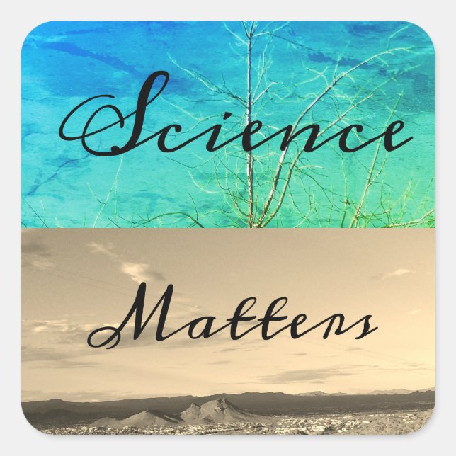 Science Matters Button Square Sticker (Front)