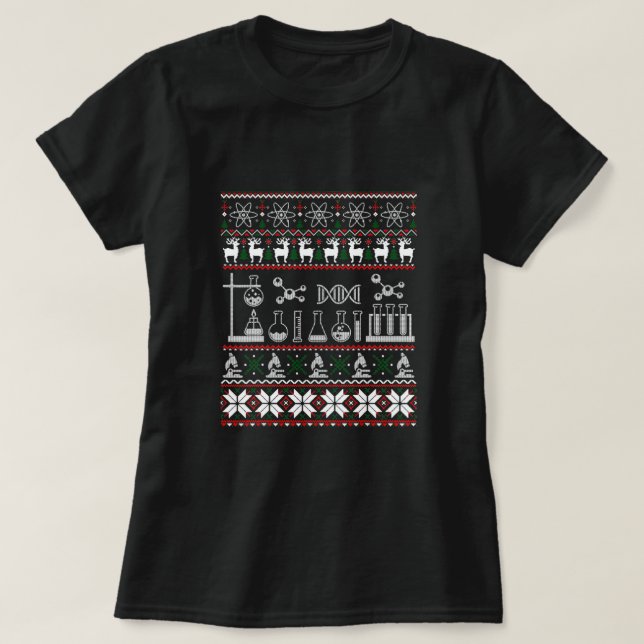 Science Medical Lab Ugly Christmas Sweater Chemist (Design Front)