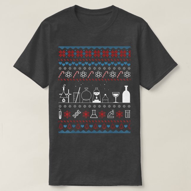 Science Medical Lab Ugly Christmas Sweater Chemist (Design Front)