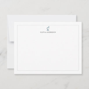 Science Microscope Gray Border Personalized Card