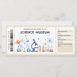 Science Museum Gift Certificate Invitation