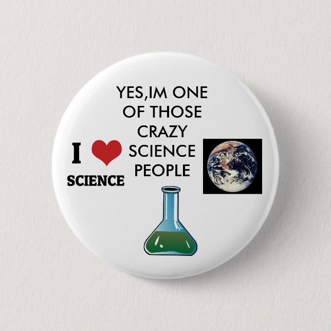 science nerd 6 cm round badge (Front)