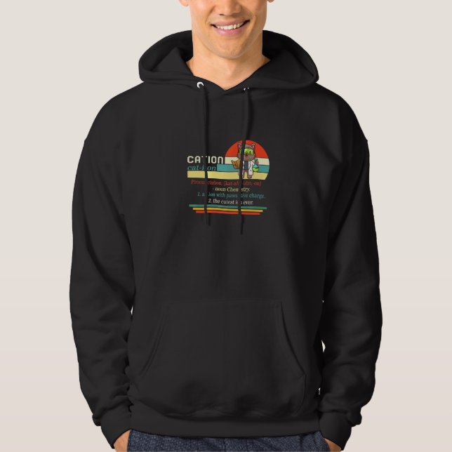 Science Nerd Cation Cute Pawsitive Chemistry Scien Hoodie (Front)