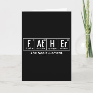 Science Nerd Dad Funny Fathers Day Element Periodi Card