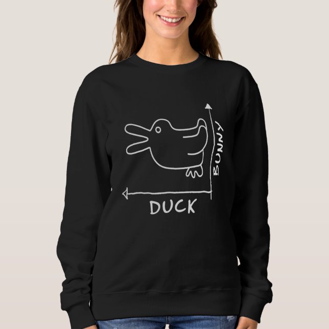 Science Nerd Duck Bunny Chart Meme Physics Math Ge Sweatshirt (Front)