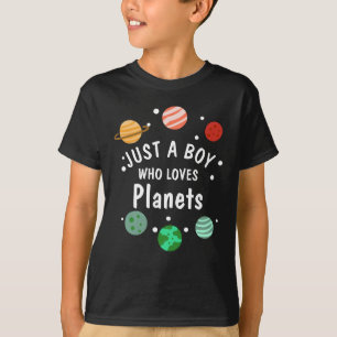 Science Nerd Outer Space Boy Who Loves Planets T-Shirt