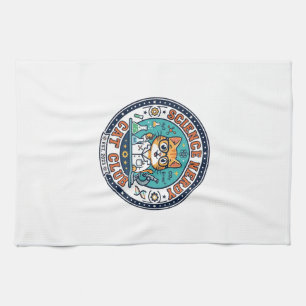 Science Nerdy Cat Cat Mum Gift Idea - Science Nerd Tea Towel