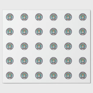 Science Nerdy Cat Cat Mum Gift Idea - Science Nerd Wrapping Paper