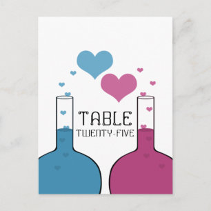 Science of Love Table Number Postcard
