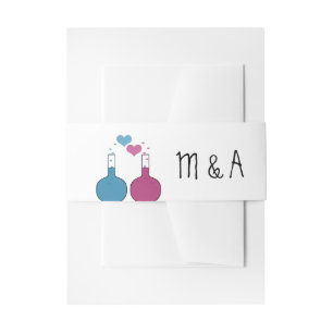 Science of Love Wedding Belly Bands Invitation Belly Band