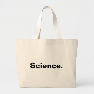 Science one word minimalism design large tote bag