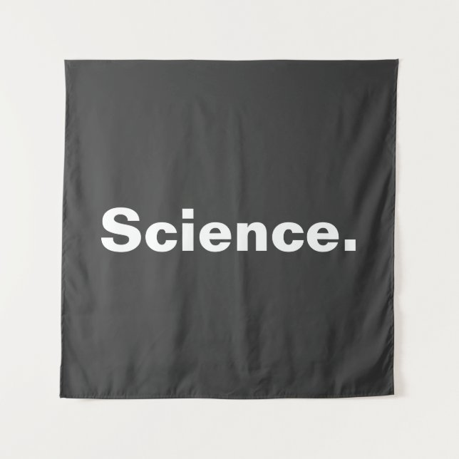 Science one word minimalism design  tapestry (Front)