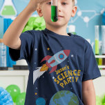 Science party guest of honour rocket T-Shirt<br><div class="desc">A great theme for a party is a science party - there is so much scope for fun - you could set up some fun science experiments,  fly some rockets,  eat a volcano.</div>