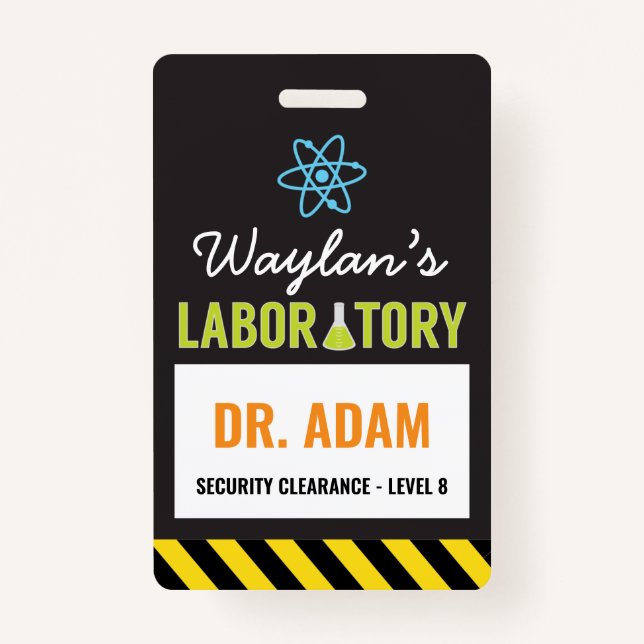 Science Party ID Badge  Scientist Badge (Front)