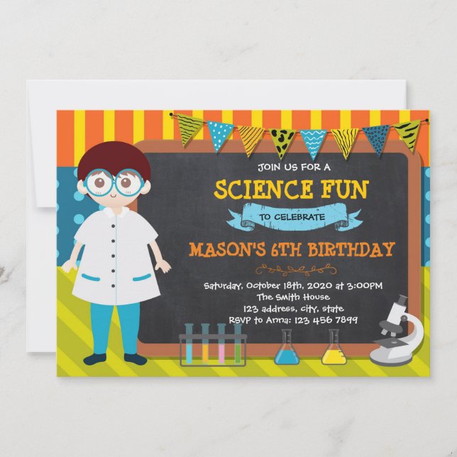 Science Party Invitation (Front)