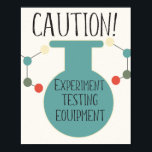 Science Party Laboratory Chemistry Fair Birthday Poster<br><div class="desc">Designed by Dream Big Digital Design</div>