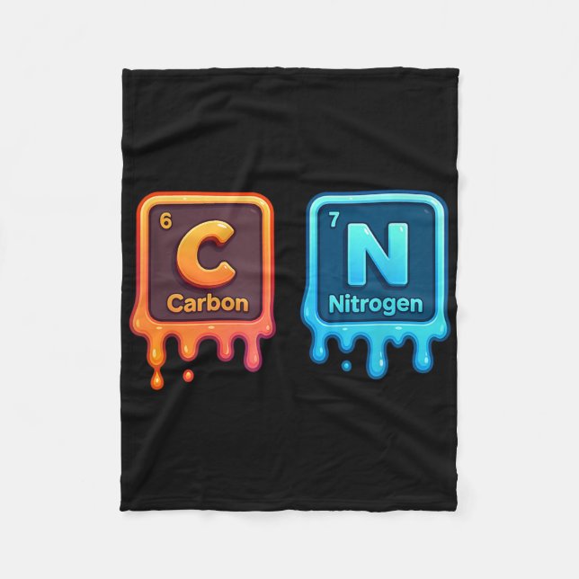 Science Periodic Table 67 Meme Aesthetic Funny 6 7 Fleece Blanket (Front)