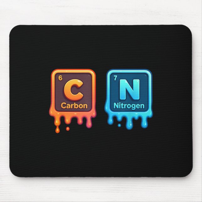 Science Periodic Table 67 Meme Aesthetic Funny 6 7 Mouse Mat (Front)