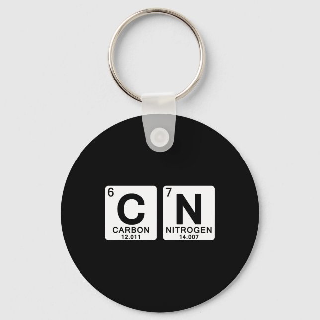 Science Periodic Table 67 Meme Teacher Funny 6 7 B Key Ring (Front)