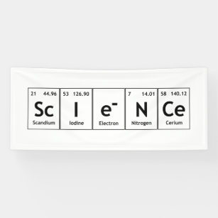 ScIeNCe Periodic Table Elements Word Chemistry Banner
