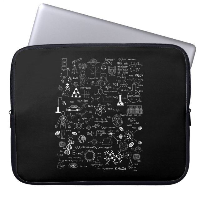 Science Physic Math Chemistry Biology Astronomy Laptop Sleeve (Front)
