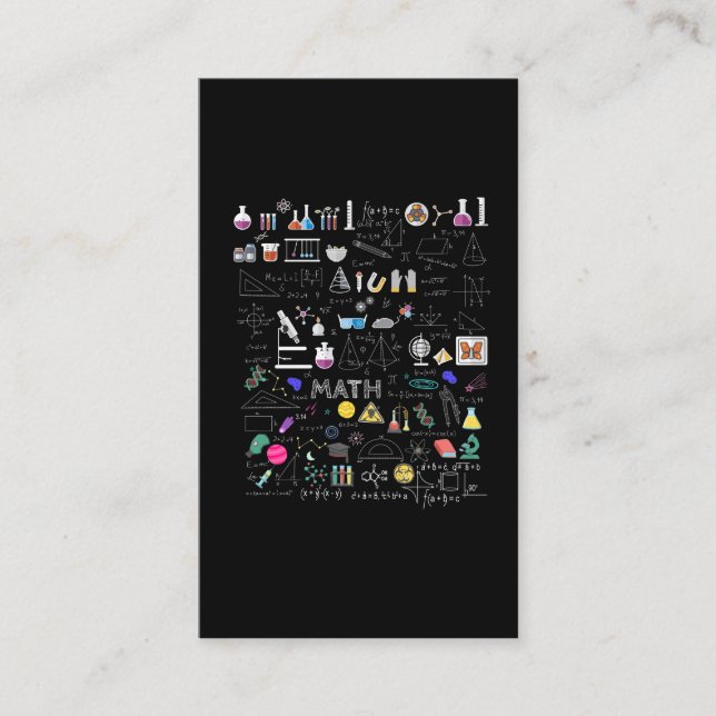 Science Physics Math Chemistry Biology Astronomy Business Card (Front)