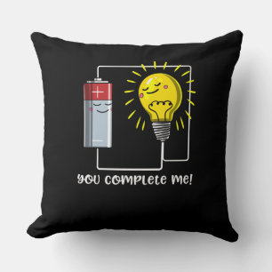 Science Physics You Complete Me Funny Joke Cushion