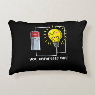 Science Physics You Complete Me Funny Joke Decorative Cushion
