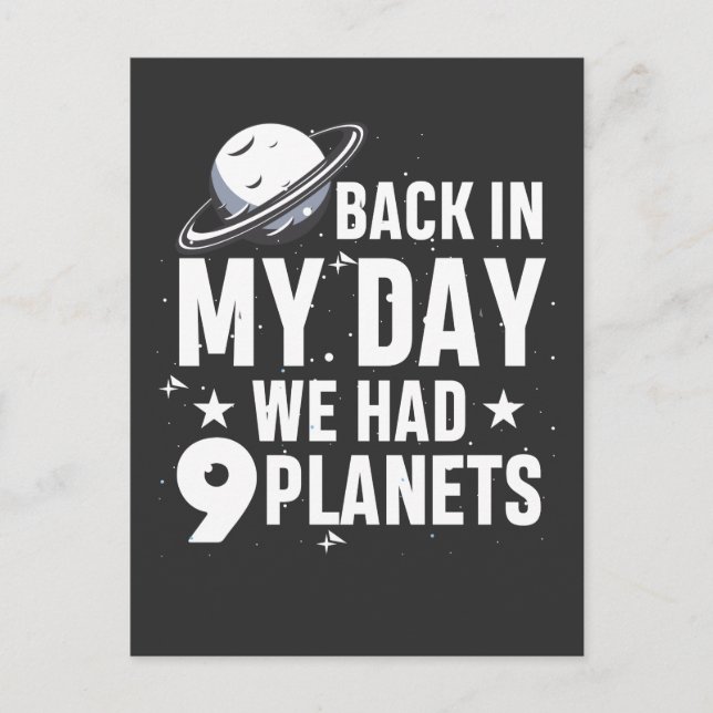 Science Planet Astronomy - Pluto Galaxy Quotes Postcard (Front)