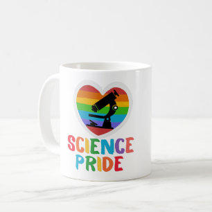 SCIENCE PRIDE : RAINBOW PRIDE MONTH PRIDE HEART COFFEE MUG