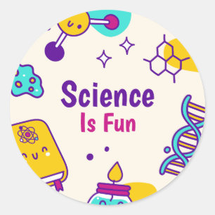 Science Program Labels, Back To School Activity Classic Round Sticker