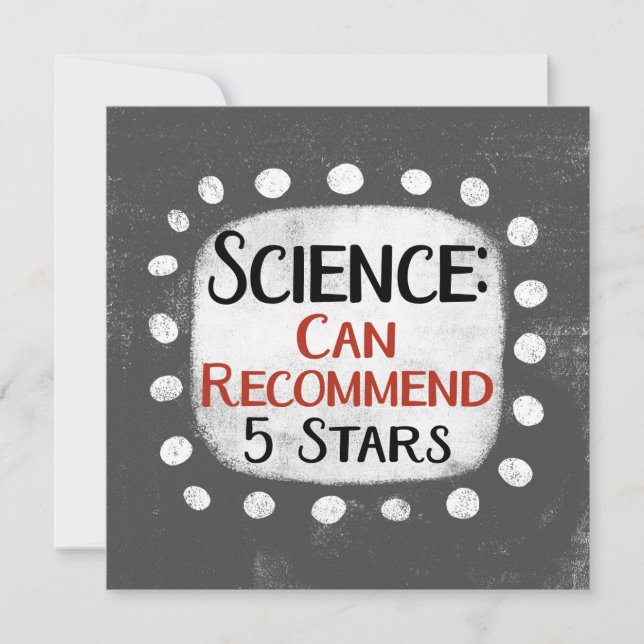 Science Review 5 Stars Greeting Card (Front)