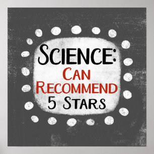 Science Review 5 Stars Poster Wall Art