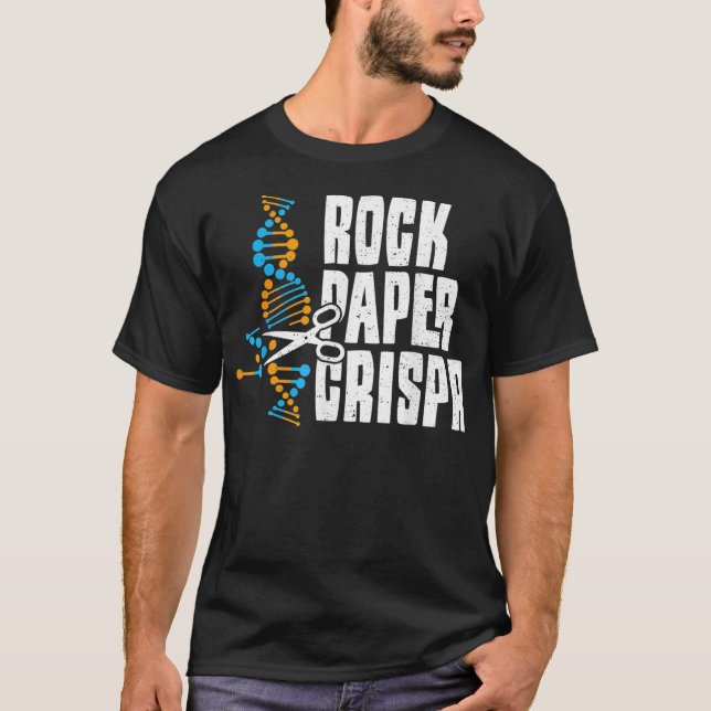 Science Rock Paper Crispr  Engineer Sayings  T-Shirt (Front)