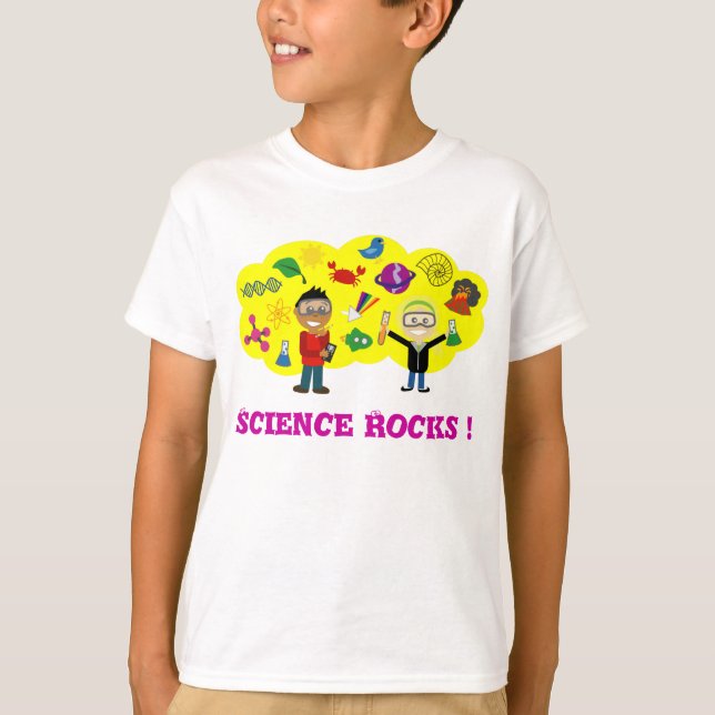 Science Rocks Cartoon T-Shirt (Front)
