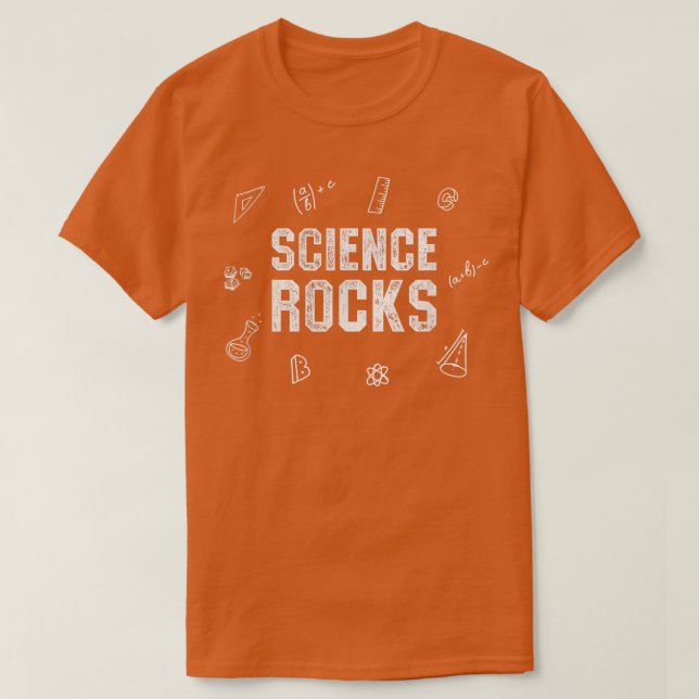Science Rocks Funny Math Biology Chemistry  T-Shirt (Design Front)