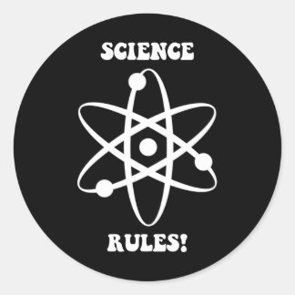 science rules classic round sticker